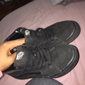 All black high top vans
